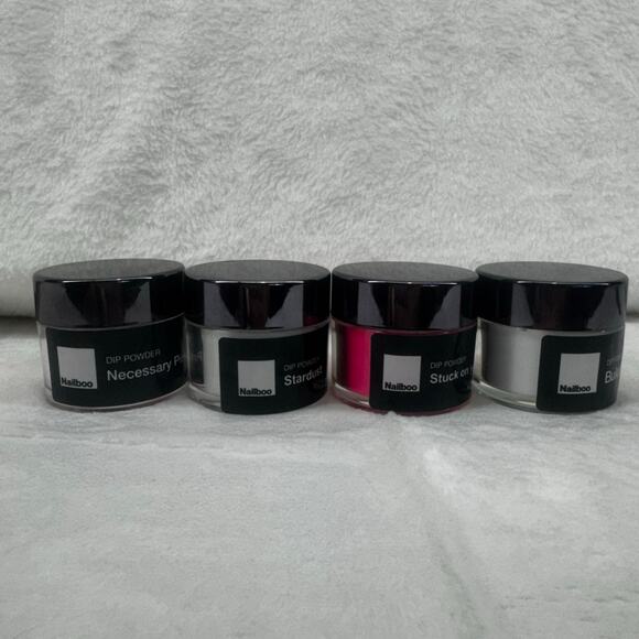 Nailboo Nail Dip Powder Necessary Pink, Stuck On You, Stardust & Builder Powder - Picture 1 of 11